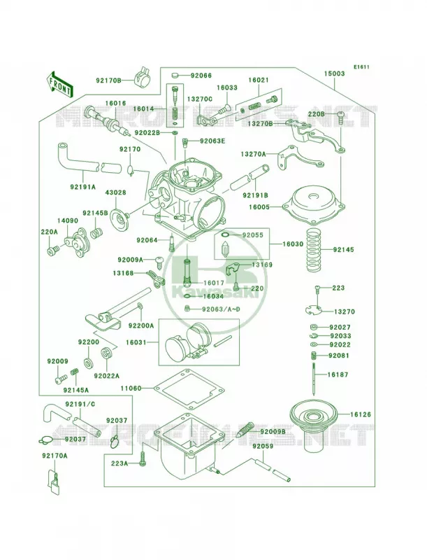 CarburetorA6FA7F Kawasaki MOTOS 125 2009 ELIMINATOR 125  BN125A9F