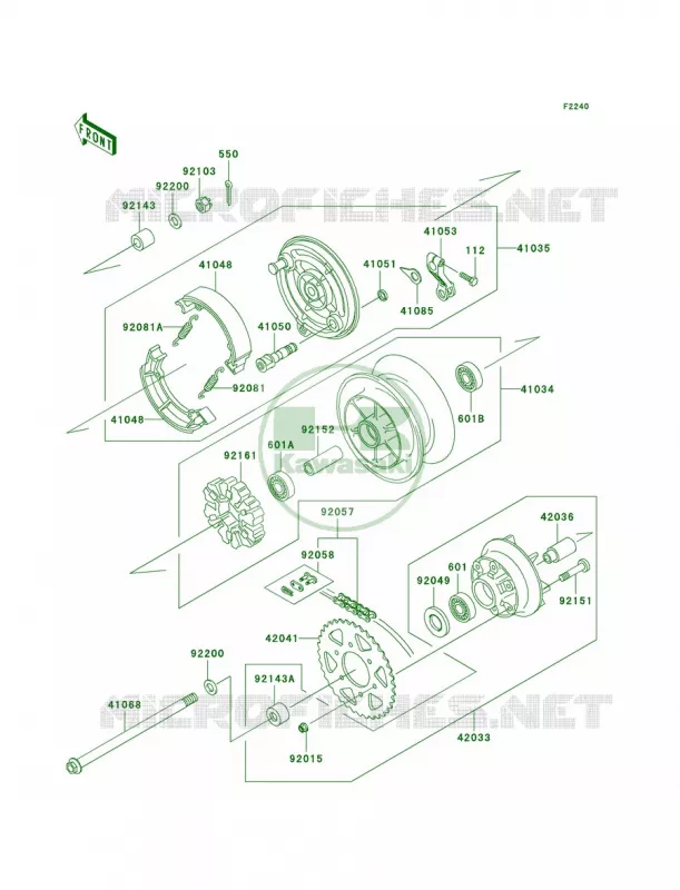 Rear WheelChain Kawasaki MOTOS 125 2009 ELIMINATOR 125  BN125A9F