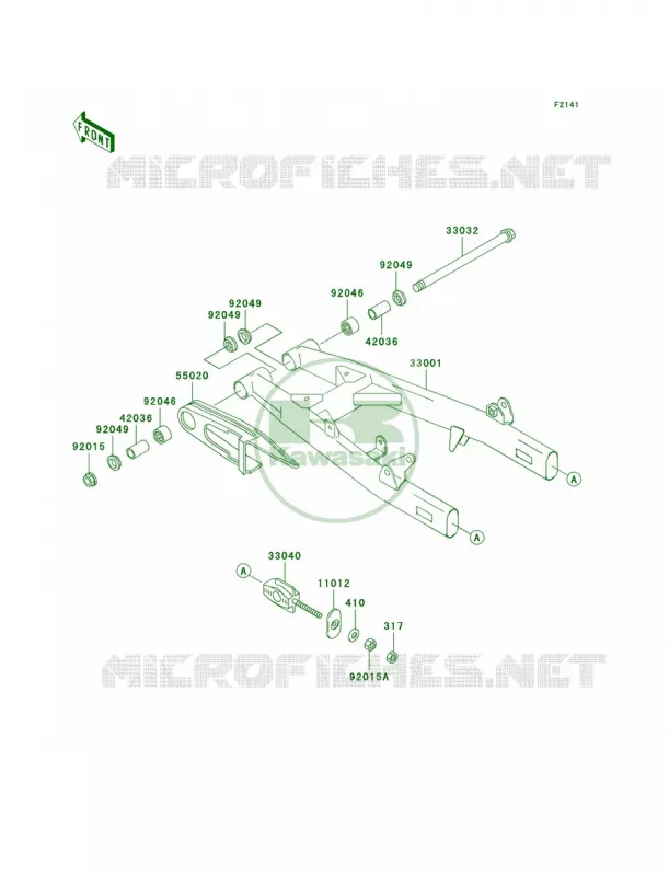 Swingarm Kawasaki MOTOS 125 2009 ELIMINATOR 125  BN125A9F