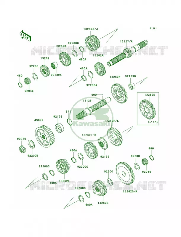 Transmission Kawasaki MOTOS 1700 2009 Vulcan 1700 Classic  VN1700E9F