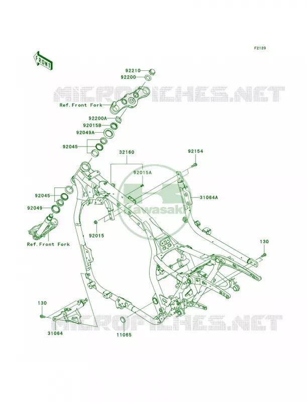 Frame Kawasaki MOTOS 1700 2009 Vulcan 1700 Classic LT  VN1700G9F
