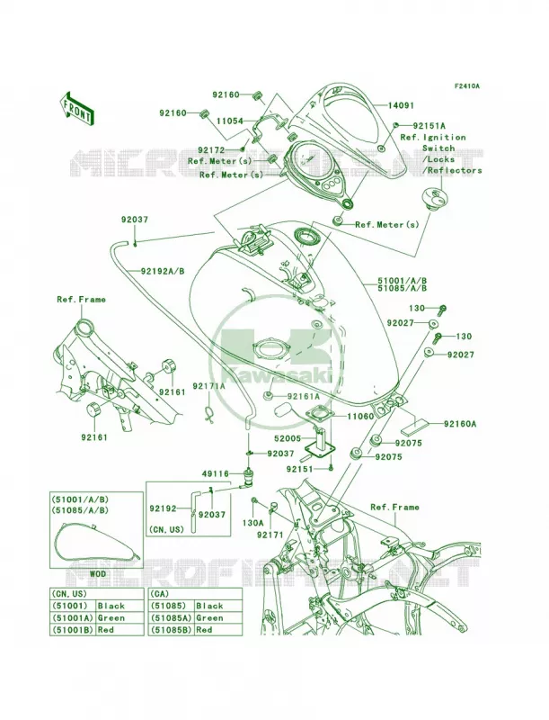 Fuel TankC8F Kawasaki MOTOS 900 2009 Vulcan 900 Custom  VN900C9F