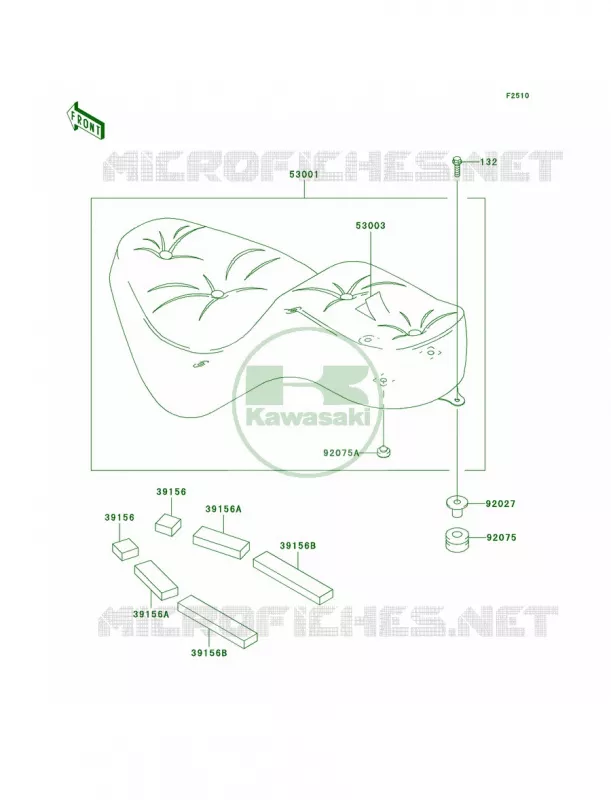 Seat Kawasaki MOTOS 500 2008 Vulcan 500 LTD  EN500C8F