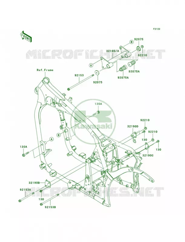 Engine Mount Kawasaki MOTOS 900 2008 Vulcan 900 Classic  VN900B8F