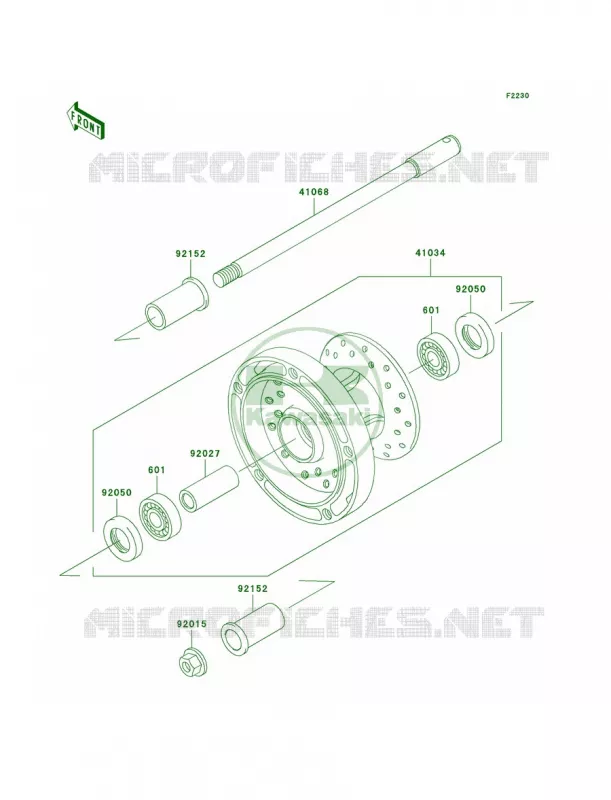 Front Wheel Kawasaki MOTOS 900 2008 Vulcan 900 Classic  VN900B8F