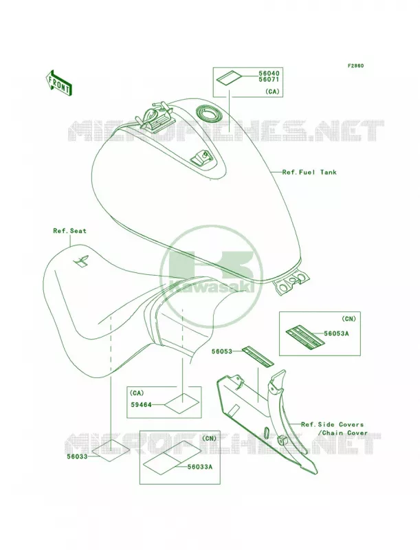 Labels Kawasaki MOTOS 900 2008 Vulcan 900 Classic  VN900B8F