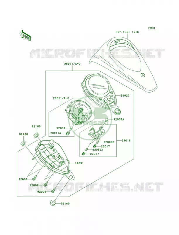Meters Kawasaki MOTOS 900 2008 Vulcan 900 Classic  VN900B8F