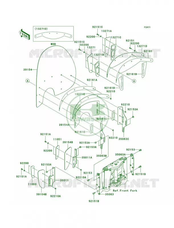 Cowling Kawasaki MOTOS 1600 2008 Vulcan 1600 Nomad  VN1600D8F