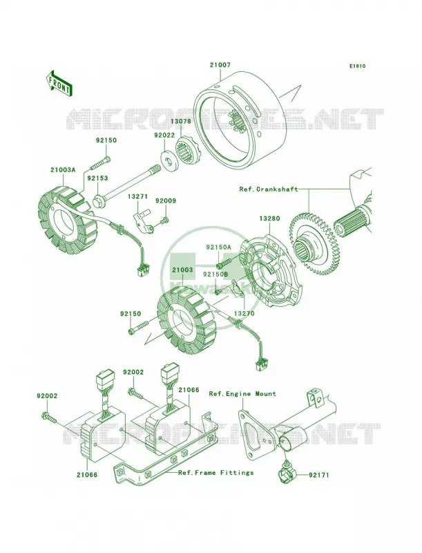 Generator Kawasaki MOTOS 1600 2008 Vulcan 1600 Classic  VN1600A8FA