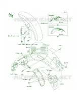 Fenders pour Kawasaki Vulcan 1600 Mean Streak 2008