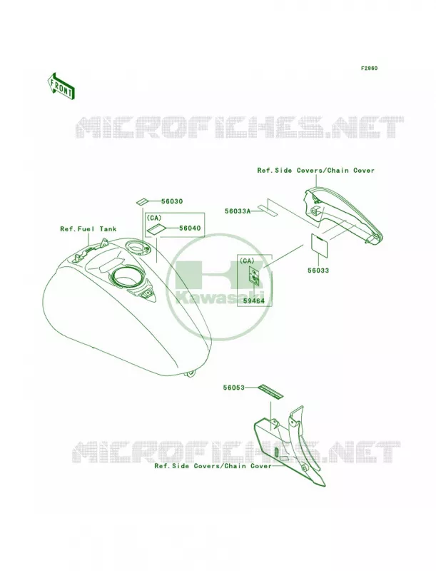 Labels Kawasaki MOTOS 2000 2008 Vulcan 2000 Classic  VN2000H8F