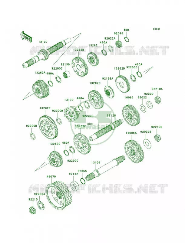 Transmission Kawasaki MOTOS 2000 2008 Vulcan 2000 Classic LT  VN2000J8F