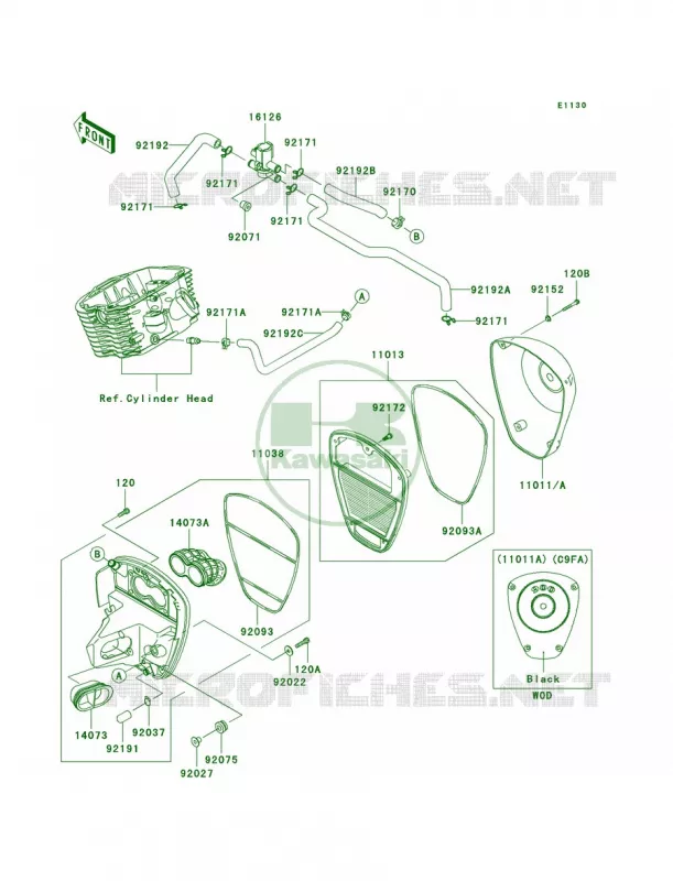 Air Cleaner Kawasaki MOTOS 900 2008 Vulcan 900 Custom  VN900C8F