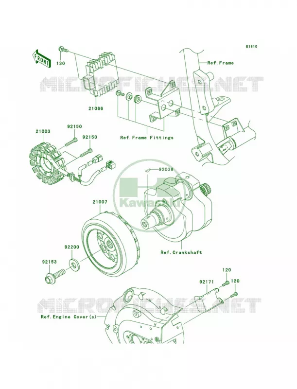 Generator Kawasaki MOTOS 900 2008 Vulcan 900 Custom  VN900C8F
