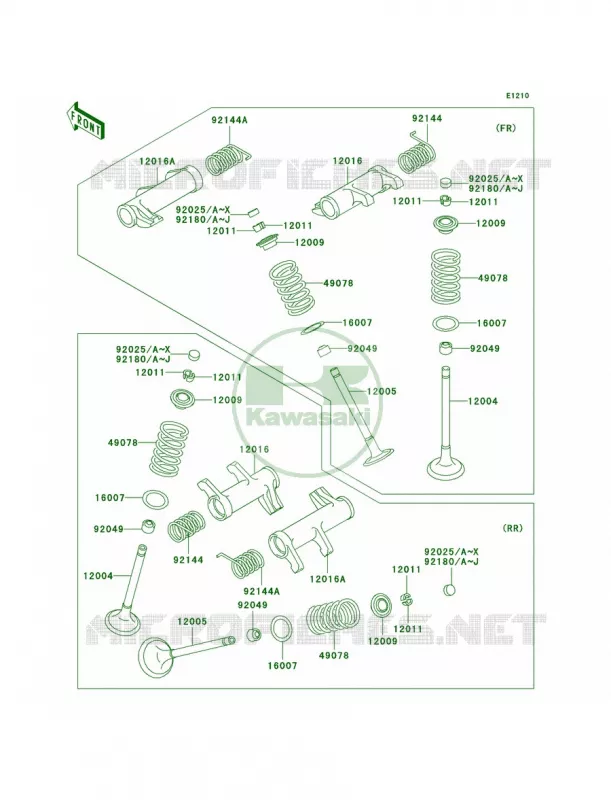 Valves Kawasaki MOTOS 900 2008 Vulcan 900 Custom  VN900C8F