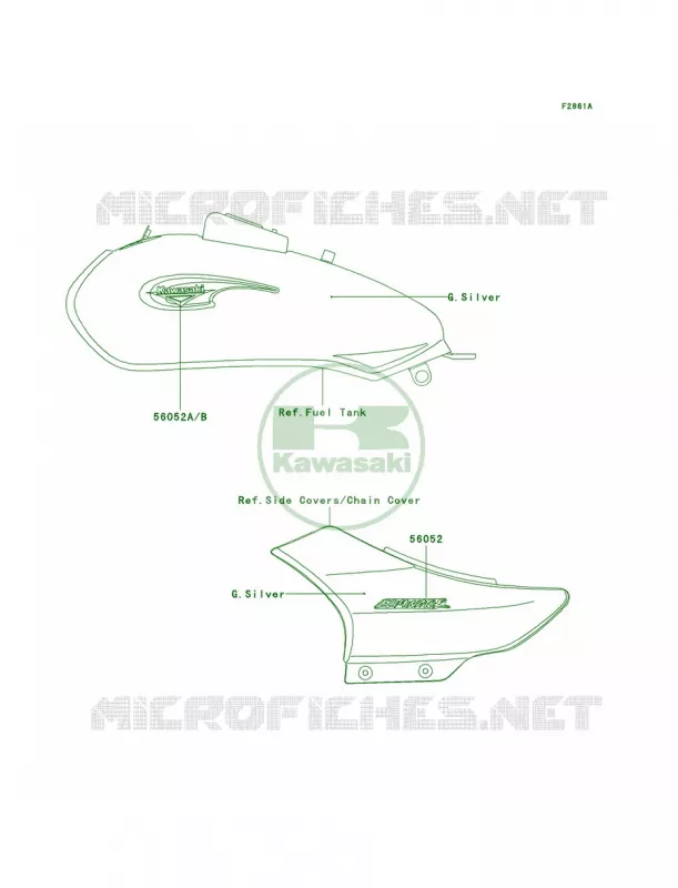 DecalsG.SilverA7F Kawasaki MOTOS 125 2007 Eliminator 125  BN125A7F