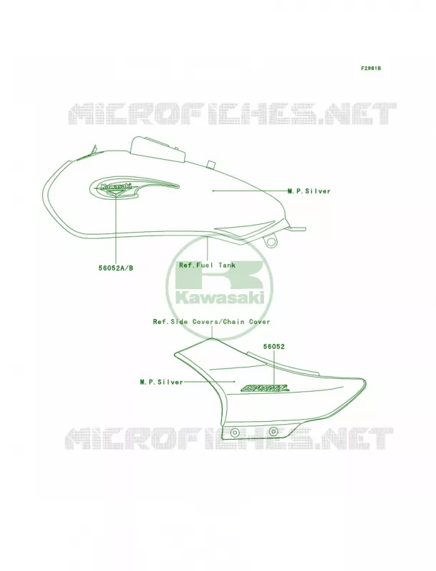 DecalsM.P.SilverA9F Kawasaki MOTOS 125 2007 Eliminator 125  BN125A7F