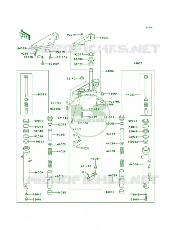 Front Fork Kawasaki MOTOS 125 2007 Eliminator 125  BN125A7F