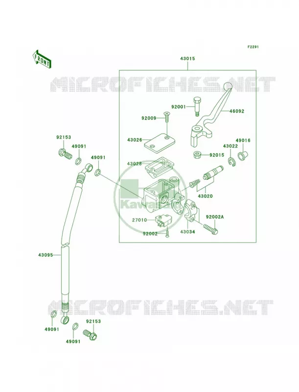 Front Master Cylinder Kawasaki MOTOS 125 2007 Eliminator 125  BN125A7F