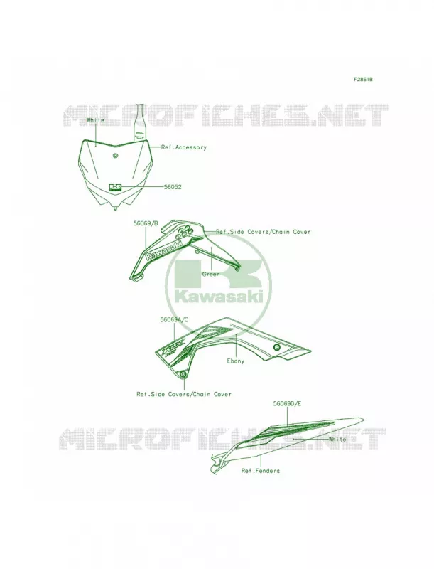 DecalsAEF Kawasaki MOTOS 140 2014 KLX140  KLX140AEF