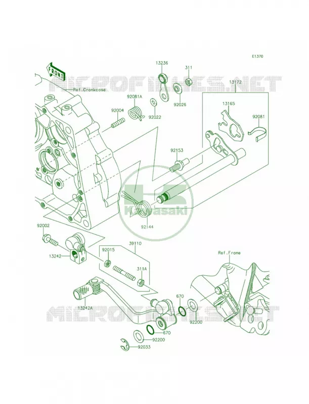 Gear Change Mechanism Kawasaki MOTOS 140 2014 KLX140  KLX140AEF