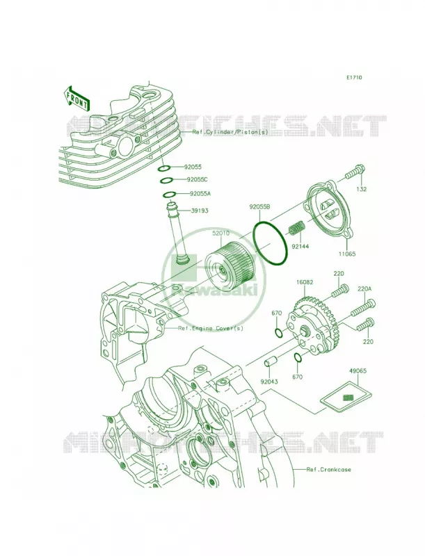 Oil Pump Kawasaki MOTOS 140 2014 KLX140  KLX140AEF