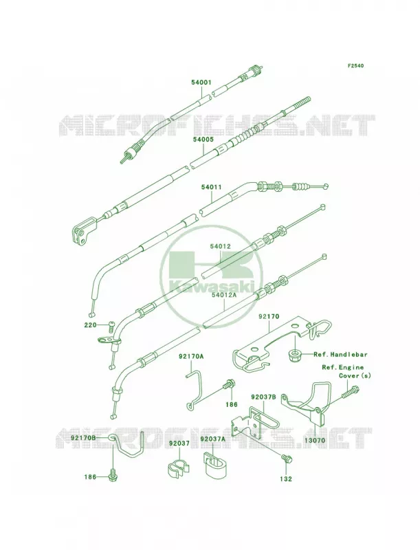 Cables Kawasaki MOTOS 500 2007 Vulcan 500 LTD  EN500C7F