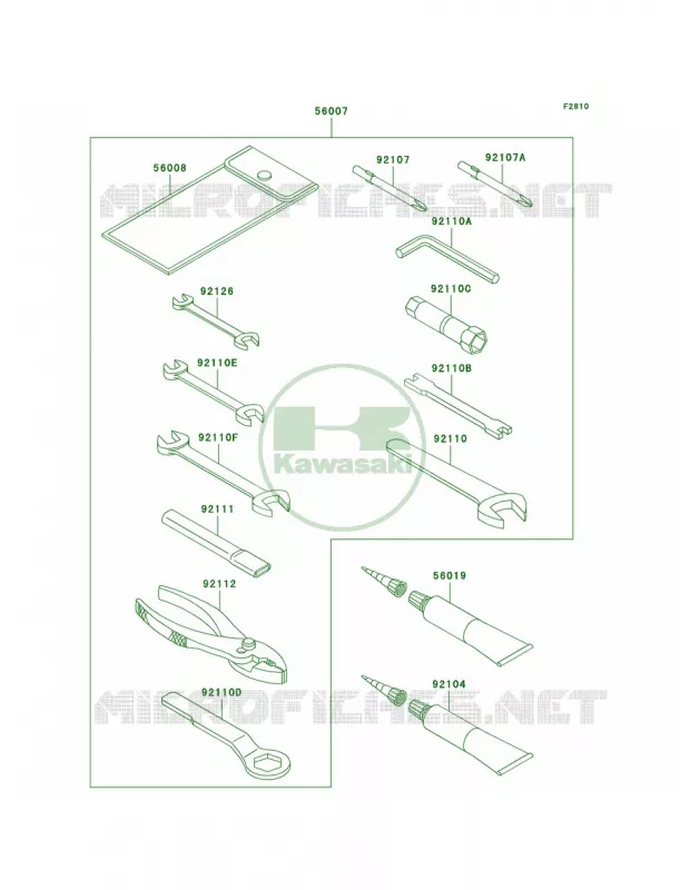 Owner's Tools Kawasaki MOTOS 500 2007 Vulcan 500 LTD  EN500C7F