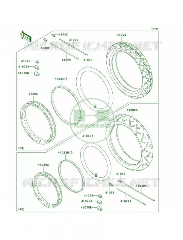 Tires Kawasaki MOTOS 500 2007 Vulcan 500 LTD  EN500C7F