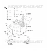 GARDE BOUE ARRI&Egrave;RE pour Kawasaki KEF300 1996
