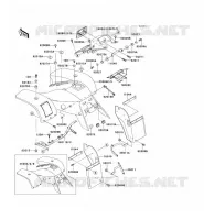 GARDE BOUE AVANT pour Kawasaki KEF300 1996