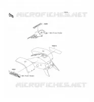 STICKER(GREEN) pour Kawasaki KEF300 1996
