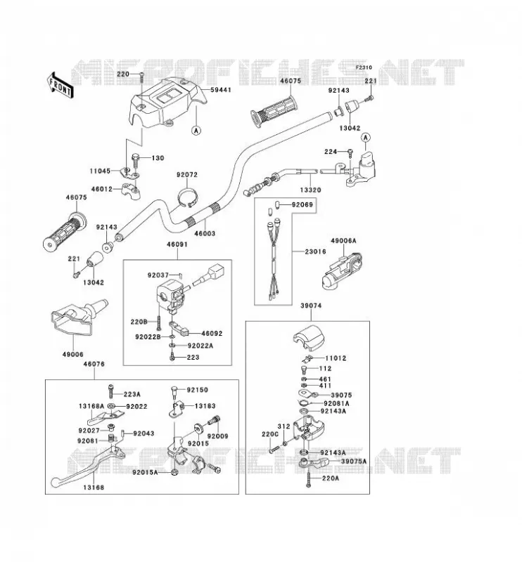 GUIDON Kawasaki QUAD 300 1996 KEF300  KEF300-A2