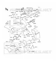 GARDE BOUE AVANT pour Kawasaki KEF300 1996