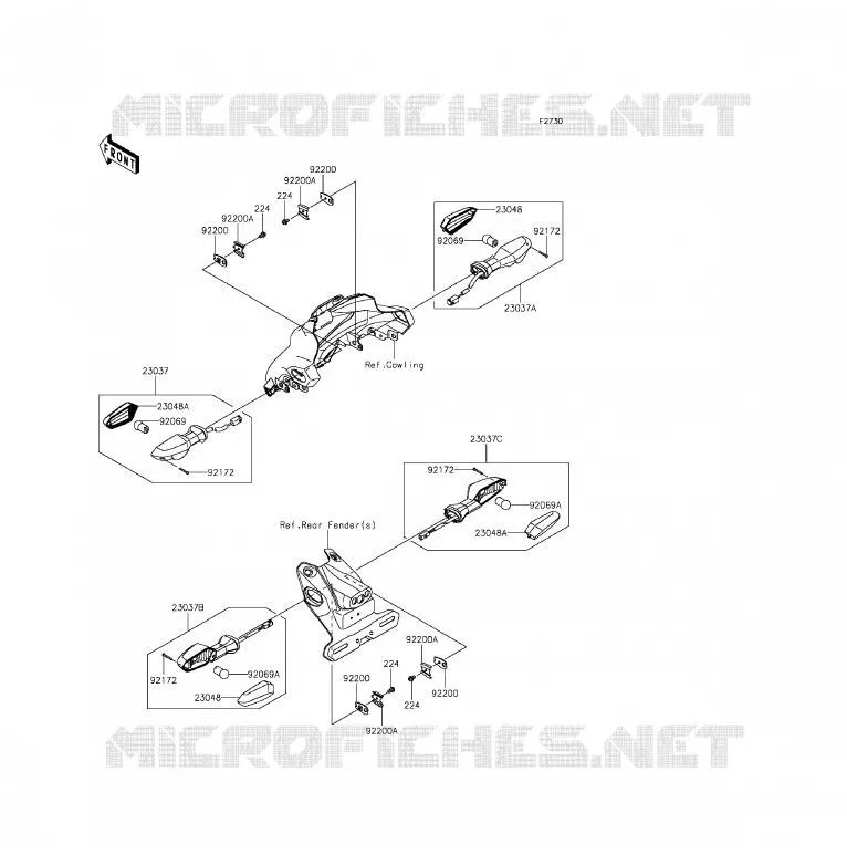 CLIGNOTANTS Kawasaki MOTOS 250 2015 Z250SL ABS  BR250FFS
