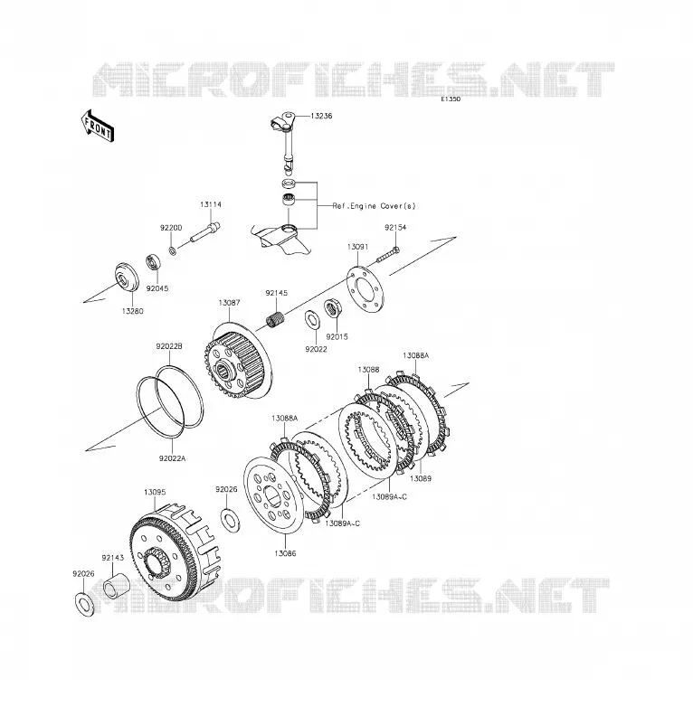 EMBRAYAGE Kawasaki MOTOS 250 2015 Z250SL ABS  BR250FFS