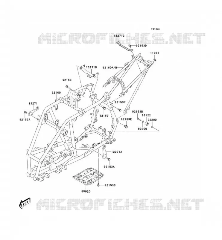 CH&Acirc;SSIS Kawasaki QUAD 400 2005 KFX400  KSF400-A3