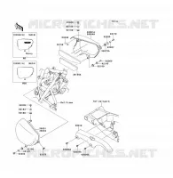 CACHE LAT&Eacute;RAL/GARDE CHAINE pour Kawasaki W800 2013
