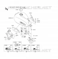 RESERVOIR CARBURANT pour Kawasaki W800 2013