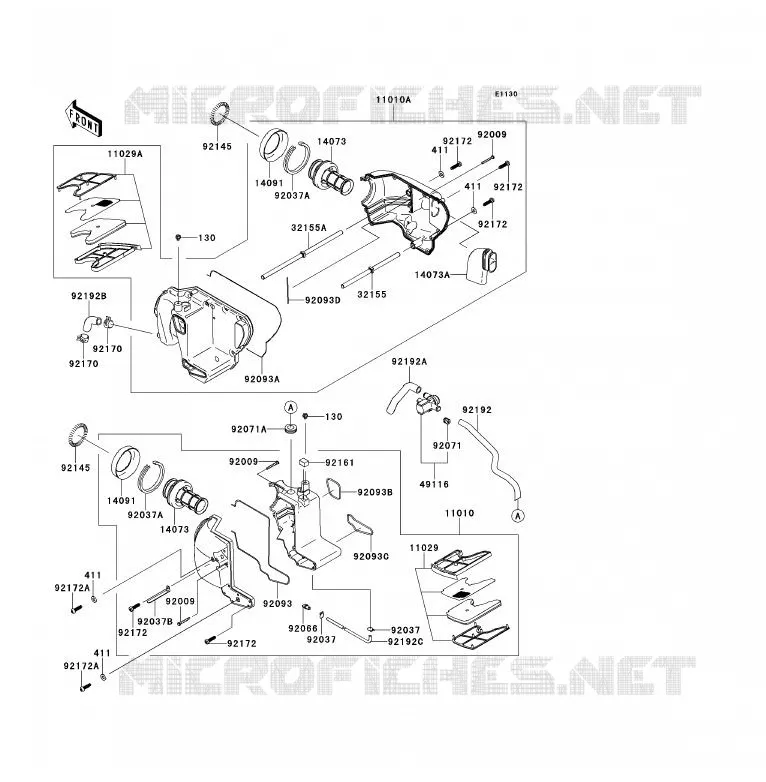 FILTRE A AIR Kawasaki MOTOS 800 2013 W800  EJ800ADFA