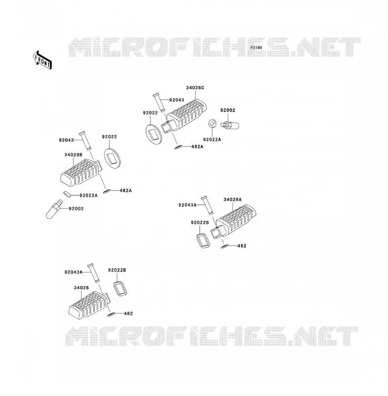 REPOSE PIED Kawasaki MOTOS 500 2004 ER-5  ER500-C4P