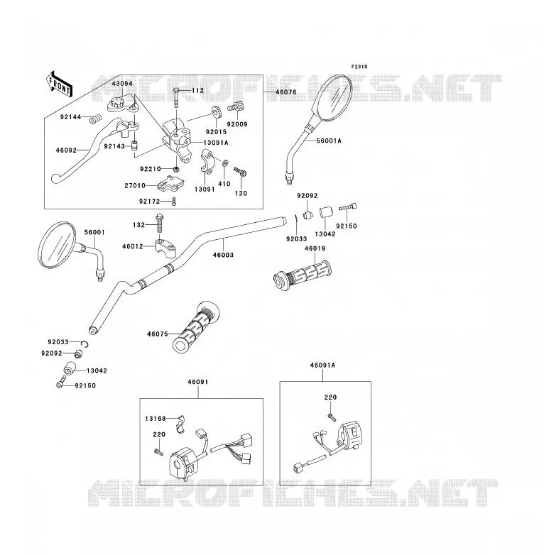 GUIDON Kawasaki MOTOS 500 2004 ER-5  ER500-C4P
