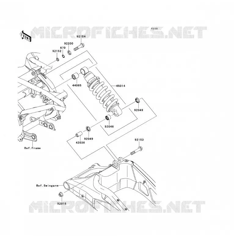 SUSPENSION/AMORTISSEUR Kawasaki MOTOS 650 2012 VERSYS 650 ABS  KLE650DCFW