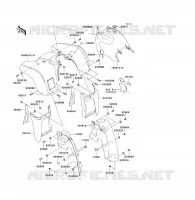 GARDE BOUE AVANT pour Kawasaki KVF360 2009