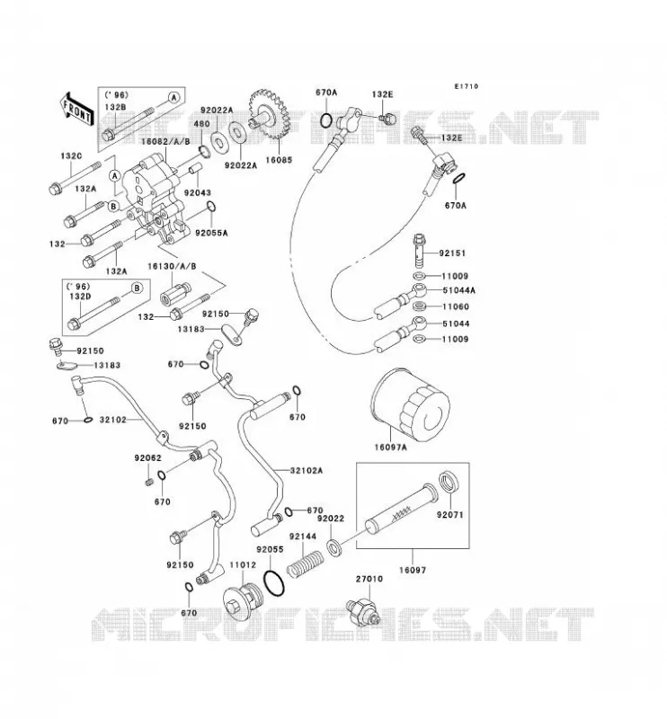 POMPE A HUILE Kawasaki MOTOS 1500 1997 VN1500 CLASSIC  VN1500-D2A