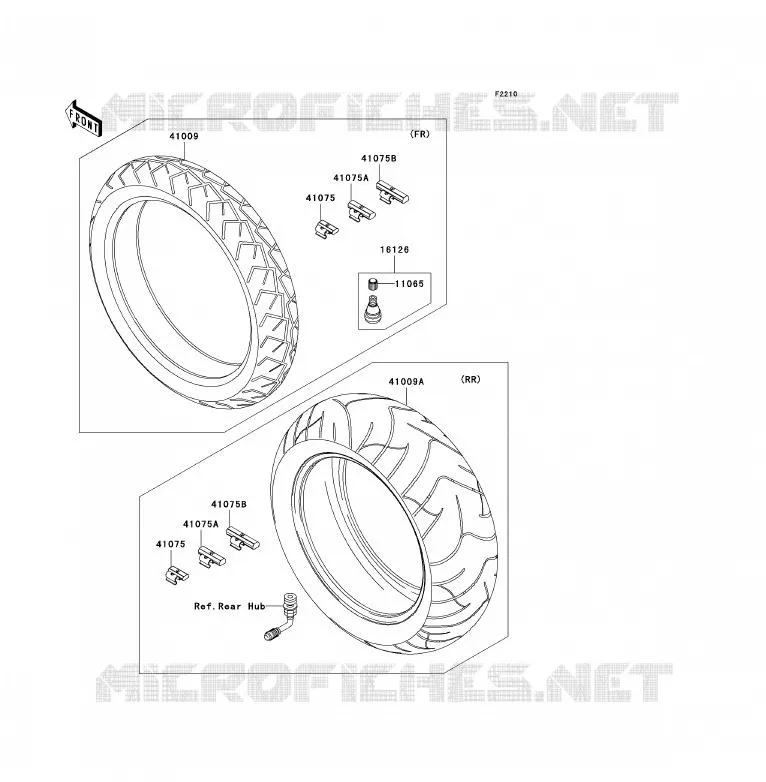 PNEUS Kawasaki MOTOS 2000 2009 VN2000 CLASSIC  VN2000H9F