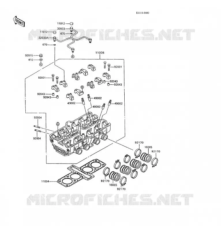 CULASSE Kawasaki MOTOS 600 1996 GPX600R  ZX600-C9