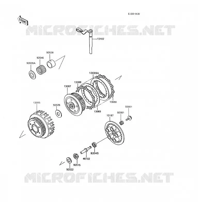 EMBRAYAGE Kawasaki MOTOS 600 1996 GPX600R  ZX600-C9