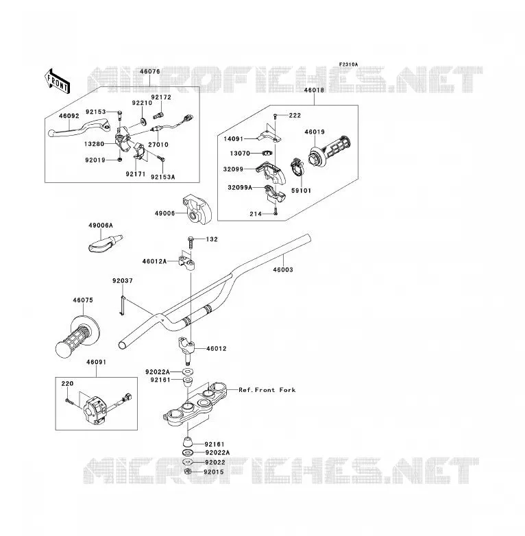 GUIDON Kawasaki TOUT-TERRAIN 140 2011 KLX140L  KLX140BBF