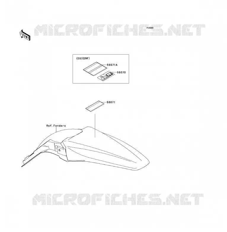 LABEL Kawasaki TOUT-TERRAIN 450 2009 KX450F  KX450E9FA